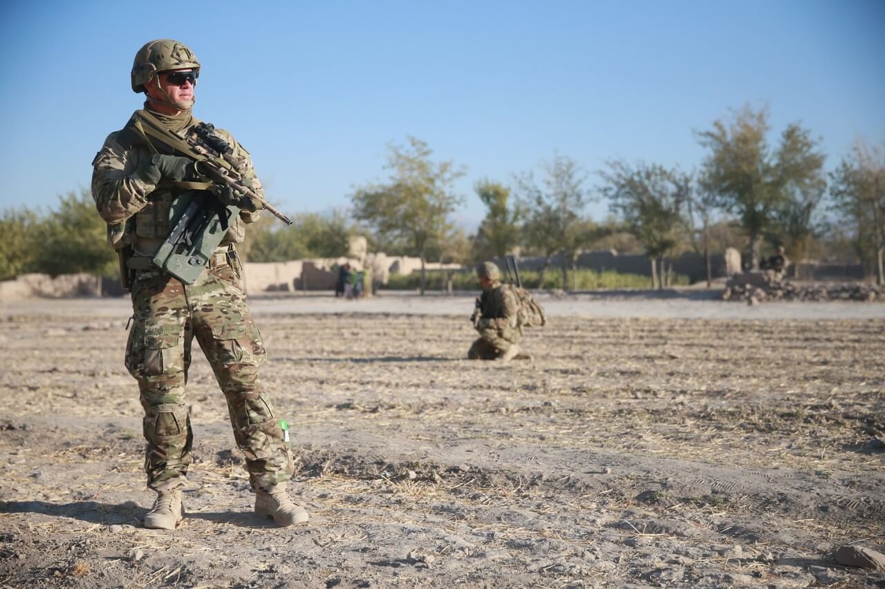 SPR Brendan Anthony, 6 Section, 2 Troop on patrol in Uruzgan Province, Afghanistan in 2013